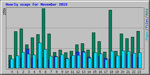 Hourly usage for November 2019