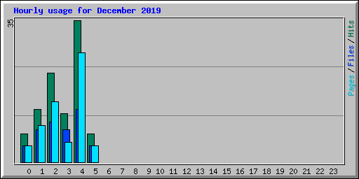 Hourly usage for December 2019