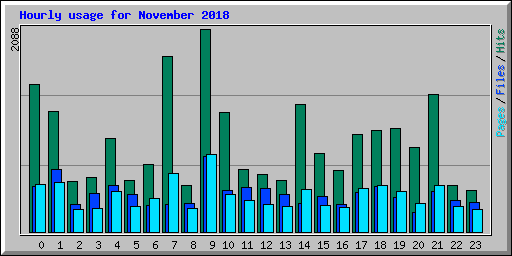 Hourly usage for November 2018