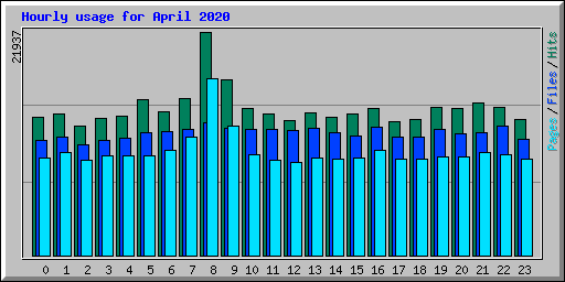 Hourly usage for April 2020