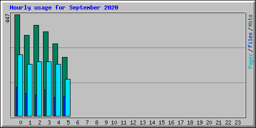 Hourly usage for September 2020