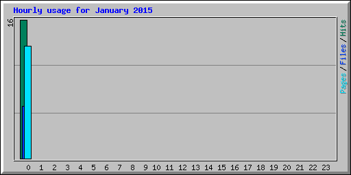 Hourly usage for January 2015