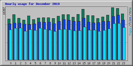 Hourly usage for December 2019