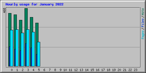 Hourly usage for January 2022