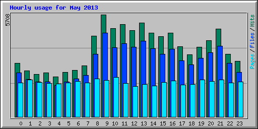 Hourly usage for May 2013