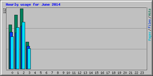 Hourly usage for June 2014