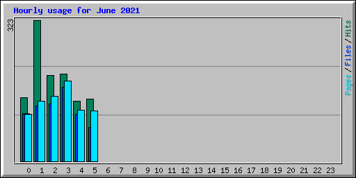 Hourly usage for June 2021