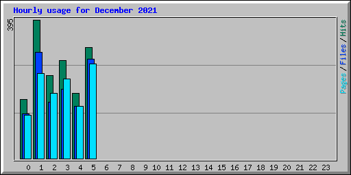 Hourly usage for December 2021