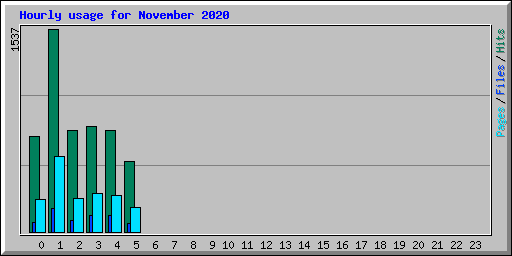 Hourly usage for November 2020