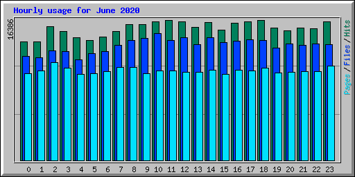 Hourly usage for June 2020