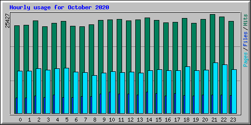 Hourly usage for October 2020