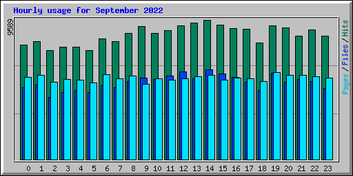 Hourly usage for September 2022