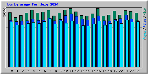 Hourly usage for July 2024